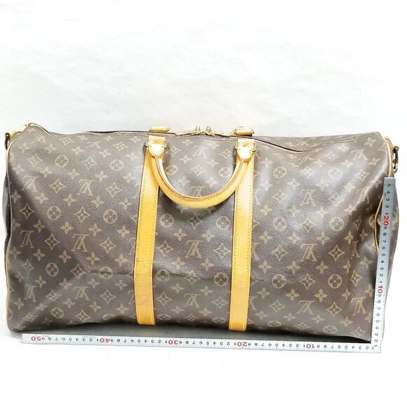 Louis Vuitton LV Boston Bag Keepall Bandouliere 55 Brown Monogram 799-082125 - Picture 2 of 9